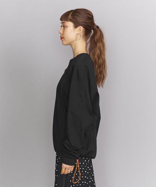 VOTE MAKE NEW CLOTHES（ボートメイクニュークローズ）の「【別注】＜VOTE MAKE NEW CLOTHES＞∴ドローコードロングスリーブTシャツо（Tシャツ/カットソー・レディース・ホワイト/ブラック・FREE）」の5枚目の写真