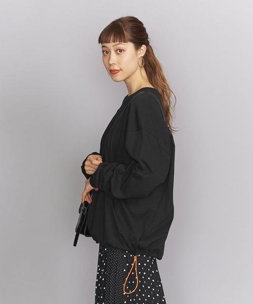 VOTE MAKE NEW CLOTHES（ボートメイクニュークローズ）の「【別注】＜VOTE MAKE NEW CLOTHES＞∴ドローコードロングスリーブTシャツо（Tシャツ/カットソー・レディース・ホワイト/ブラック・FREE）」の15枚目の写真