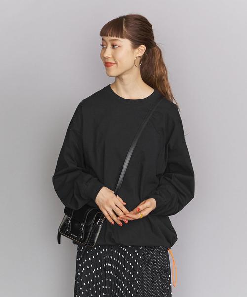 VOTE MAKE NEW CLOTHES（ボートメイクニュークローズ）の「【別注】＜VOTE MAKE NEW CLOTHES＞∴ドローコードロングスリーブTシャツо（Tシャツ/カットソー・レディース・ホワイト/ブラック・FREE）」の14枚目の写真