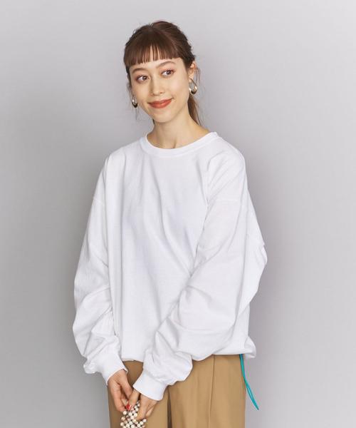 VOTE MAKE NEW CLOTHES（ボートメイクニュークローズ）の「【別注】＜VOTE MAKE NEW CLOTHES＞∴ドローコードロングスリーブTシャツо（Tシャツ/カットソー・レディース・ホワイト/ブラック・FREE）」の12枚目の写真