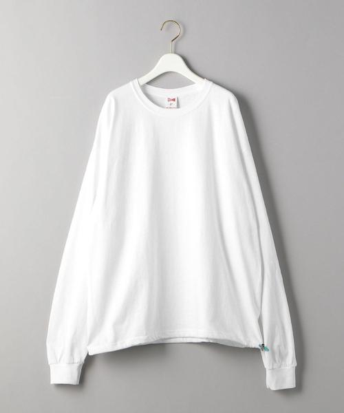 VOTE MAKE NEW CLOTHES（ボートメイクニュークローズ）の「【別注】＜VOTE MAKE NEW CLOTHES＞∴ドローコードロングスリーブTシャツо（Tシャツ/カットソー・レディース・ホワイト/ブラック・FREE）」の7枚目の写真