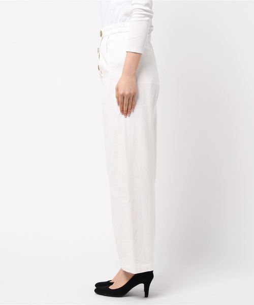 minius（ミニウス）の「ソフトコクーンマリンパンツ/レディース   マリンテイスト（その他パンツ・レディース・オフホワイト/ライトベージュ/グレイッシュベージュ・MEDIUM）」の4枚目の写真