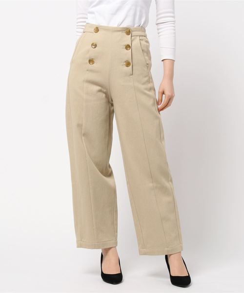 minius（ミニウス）の「ソフトコクーンマリンパンツ/レディース   マリンテイスト（その他パンツ・レディース・オフホワイト/ライトベージュ/グレイッシュベージュ・MEDIUM）」の6枚目の写真