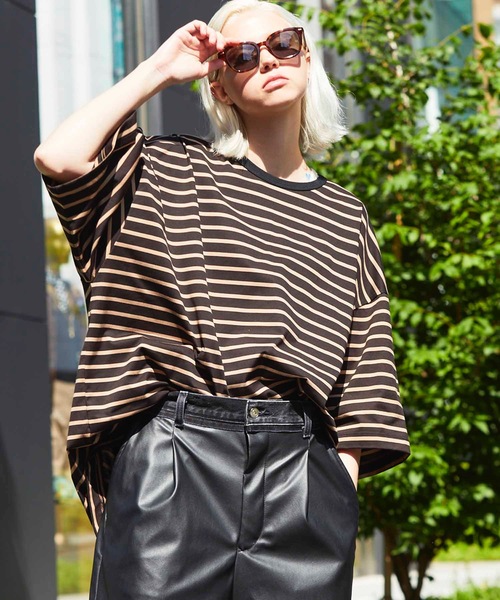 MAISON SPECIAL（メゾンスペシャル）の「《ユニセックスアイテム》NORITAKE/ノリタケ スムースプライムオーバーTシャツ【MAISON SPECIAL/メゾンスペシャル】（Tシャツ/カットソー・メンズ・チャコールグレー/ブラック/ベージュ/オフホワイト/オレンジ/ブルー/グリーン・1/2/3）」の5枚目の写真