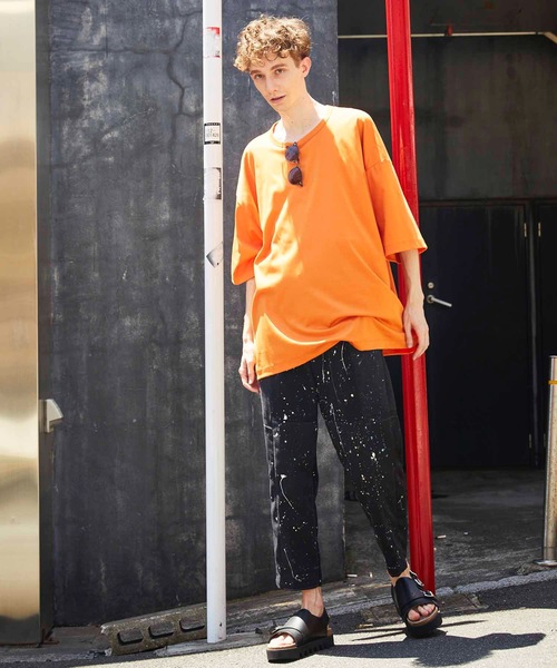 MAISON SPECIAL（メゾンスペシャル）の「《ユニセックスアイテム》NORITAKE/ノリタケ スムースプライムオーバーTシャツ【MAISON SPECIAL/メゾンスペシャル】（Tシャツ/カットソー・メンズ・チャコールグレー/ブラック/ベージュ/オフホワイト/オレンジ/ブルー/グリーン・1/2/3）」の15枚目の写真