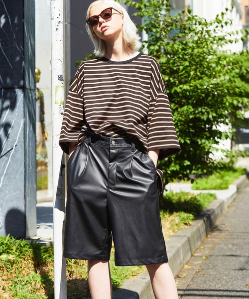 MAISON SPECIAL（メゾンスペシャル）の「《ユニセックスアイテム》NORITAKE/ノリタケ スムースプライムオーバーTシャツ【MAISON SPECIAL/メゾンスペシャル】（Tシャツ/カットソー・メンズ・チャコールグレー/ブラック/ベージュ/オフホワイト/オレンジ/ブルー/グリーン・1/2/3）」の19枚目の写真