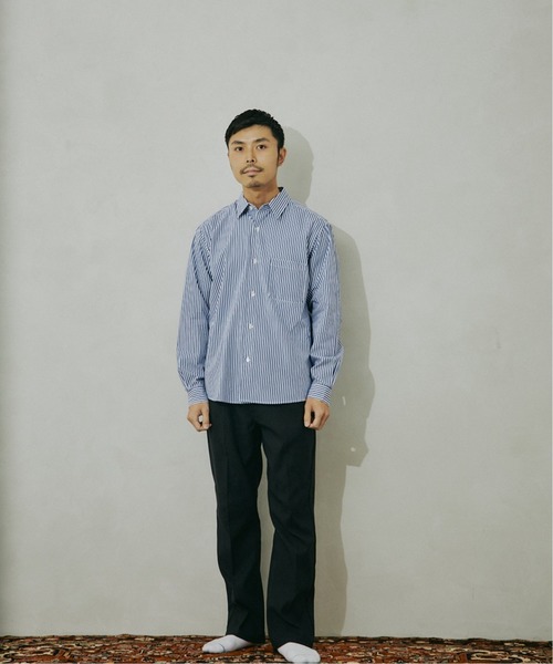 JOURNAL STANDARD relume(ジャーナルスタンダード レリューム)の「【HOUSE HOLD / ハウスホールド】レギュラーシャツ(シャツ/ブラウス・メンズ・ブルー/ホワイト/ブラウン・1/3/2/5/4)」の12枚目の写真