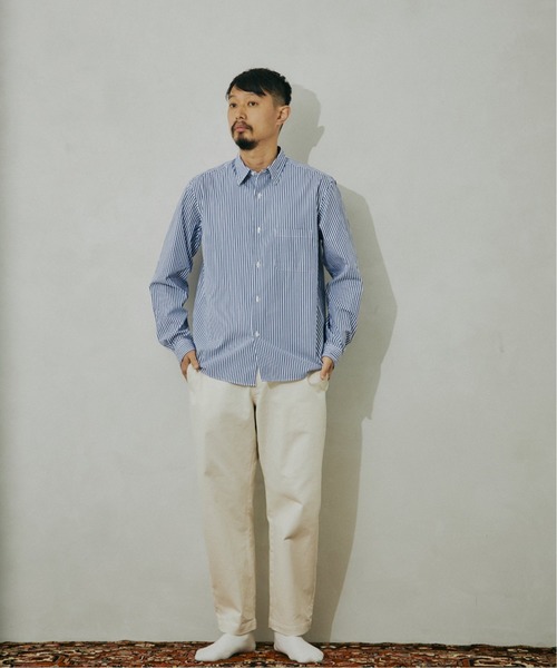 JOURNAL STANDARD relume(ジャーナルスタンダード レリューム)の「【HOUSE HOLD / ハウスホールド】レギュラーシャツ(シャツ/ブラウス・メンズ・ブルー/ホワイト/ブラウン・1/3/2/5/4)」の9枚目の写真