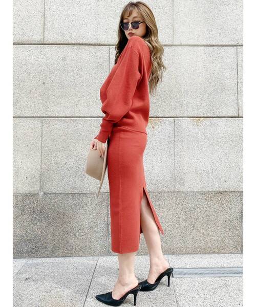 GYDA（ジェイダ）の「スリットタイトスカート（スカート・レディース・ブラック/ベージュ/オレンジ/ブラウン・FREE）」の12枚目の写真