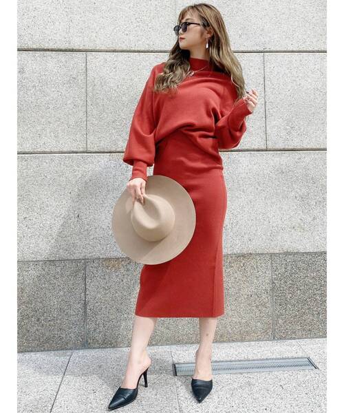 GYDA（ジェイダ）の「スリットタイトスカート（スカート・レディース・ブラック/ベージュ/オレンジ/ブラウン・FREE）」の14枚目の写真