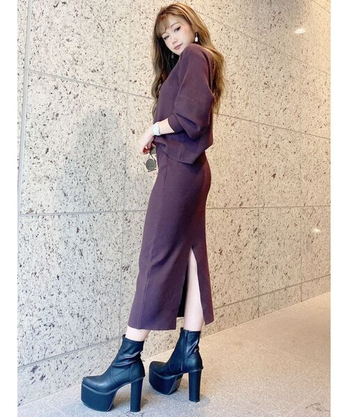 GYDA（ジェイダ）の「スリットタイトスカート（スカート・レディース・ブラック/ベージュ/オレンジ/ブラウン・FREE）」の16枚目の写真