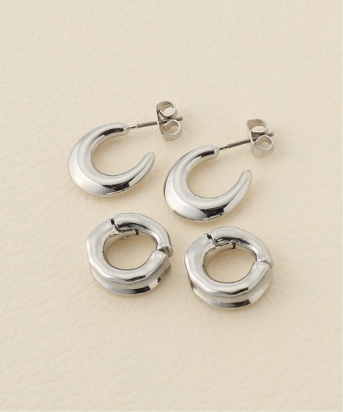 B.C STOCK（ベーセーストック）の「Pierce cuf set（ピアス（両耳用）・レディース・シルバー/ゴールド・FREE）」の2枚目の写真