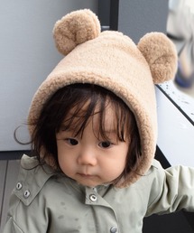 LITTLE GRIN BUDDY（リトル グリンバディ）の「【LITTLE GRIN BUDDY/リトルグリンバディ】クマ耳モコモコフードFuwa Kuma Puton（キャップ）」