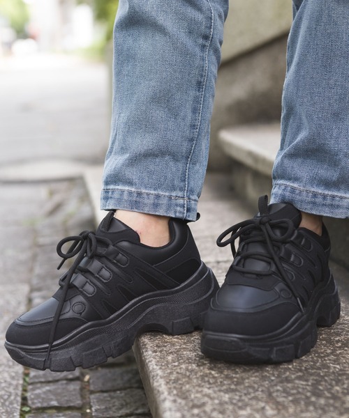 SpRay（スプレイ）の「厚底スニーカー（スニーカー・レディース・ホワイト/ブラック/ベージュ・SMALL/MEDIUM/LARGE/X-LARGE）」の2枚目の写真