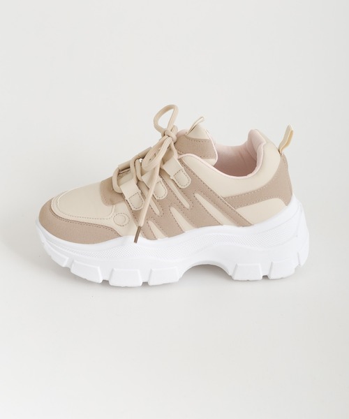 SpRay（スプレイ）の「厚底スニーカー（スニーカー・レディース・ホワイト/ブラック/ベージュ・SMALL/MEDIUM/LARGE/X-LARGE）」の11枚目の写真