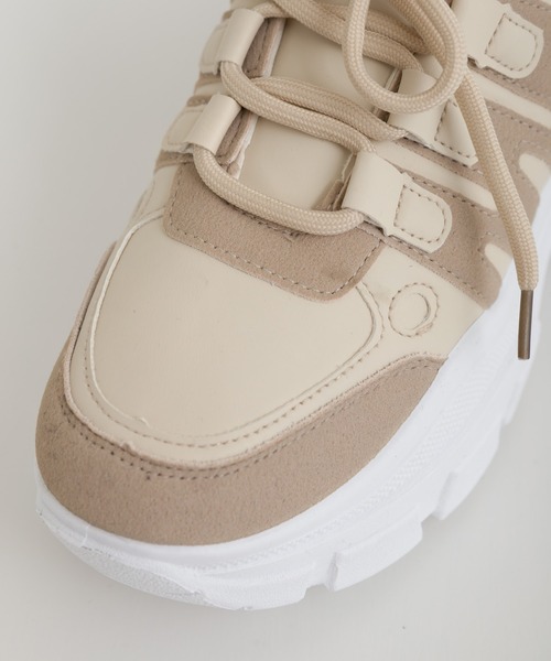 SpRay（スプレイ）の「厚底スニーカー（スニーカー・レディース・ホワイト/ブラック/ベージュ・SMALL/MEDIUM/LARGE/X-LARGE）」の16枚目の写真