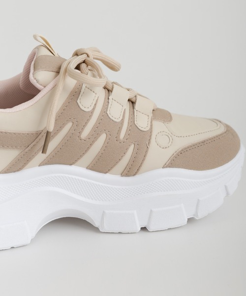 SpRay（スプレイ）の「厚底スニーカー（スニーカー・レディース・ホワイト/ブラック/ベージュ・SMALL/MEDIUM/LARGE/X-LARGE）」の18枚目の写真