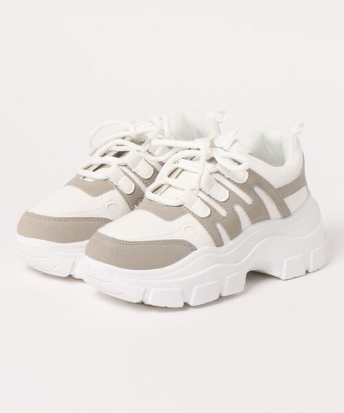 SpRay（スプレイ）の「厚底スニーカー（スニーカー・レディース・ホワイト/ブラック/ベージュ・SMALL/MEDIUM/LARGE/X-LARGE）」の22枚目の写真