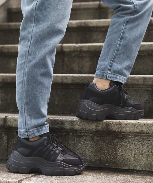 SpRay（スプレイ）の「厚底スニーカー（スニーカー・レディース・ホワイト/ブラック/ベージュ・SMALL/MEDIUM/LARGE/X-LARGE）」の10枚目の写真