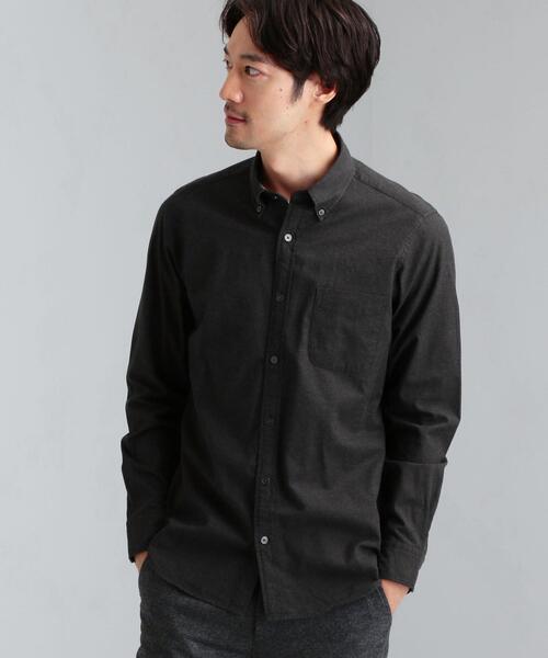 green label relaxing（グリーンレーベルリラクシング）の「SC コードドビー メランジ ボタンダウン 長袖 シャツ（シャツ/ブラウス・メンズ・ブラック/コバルトブルー/ナチュラル/ワインレッド・MEDIUM/X-LARGE/SMALL/LARGE）」の2枚目の写真