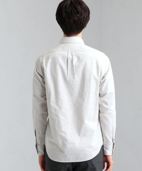 green label relaxing（グリーンレーベルリラクシング）の「SC コードドビー メランジ ボタンダウン 長袖 シャツ（シャツ/ブラウス・メンズ・ブラック/コバルトブルー/ナチュラル/ワインレッド・MEDIUM/X-LARGE/SMALL/LARGE）」の7枚目の写真