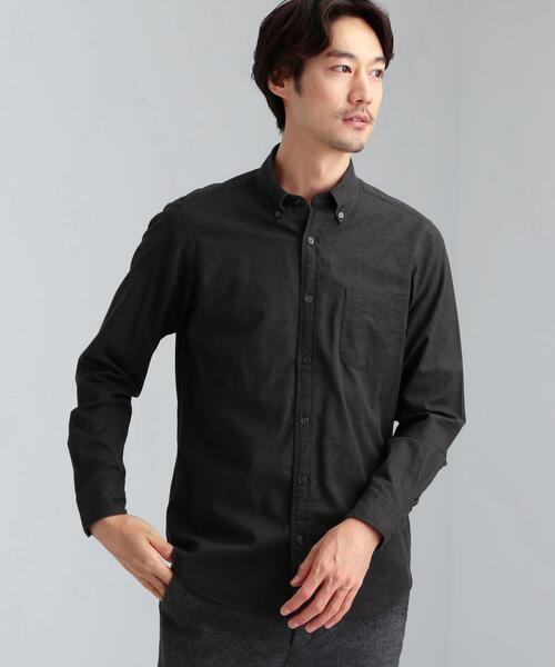 green label relaxing（グリーンレーベルリラクシング）の「SC コードドビー メランジ ボタンダウン 長袖 シャツ（シャツ/ブラウス・メンズ・ブラック/コバルトブルー/ナチュラル/ワインレッド・MEDIUM/X-LARGE/SMALL/LARGE）」の10枚目の写真