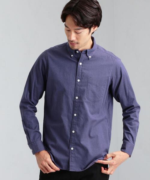 green label relaxing（グリーンレーベルリラクシング）の「SC コードドビー メランジ ボタンダウン 長袖 シャツ（シャツ/ブラウス・メンズ・ブラック/コバルトブルー/ナチュラル/ワインレッド・MEDIUM/X-LARGE/SMALL/LARGE）」の11枚目の写真