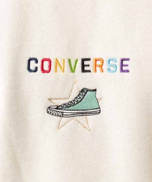 CONVERSE(コンバース)の「【CONVERSE/コンバース】ワンポイント シューズロゴ刺繍 フーデットパーカー/プルパーカー/フーディー(パーカー・メンズ・ストーン/ブラック/ベージュ・M/XL/L)」の9枚目の写真