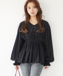 coca（coca） | Vネックギャザーブラウス(シャツ/ブラウス)