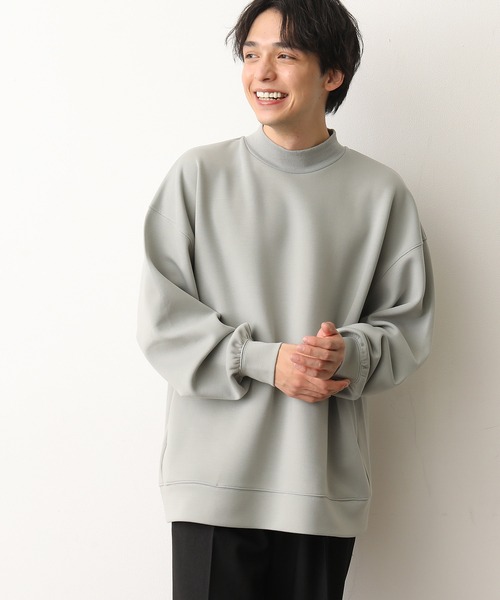 JUNRED（ジュンレッド）の「ソフトスウェットモックネック（スウェット・メンズ・ベージュ/ピンク/ミント・S/M/L）」の6枚目の写真