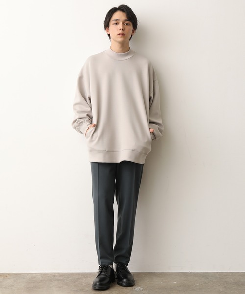 JUNRED（ジュンレッド）の「ソフトスウェットモックネック（スウェット・メンズ・ベージュ/ピンク/ミント・S/M/L）」の9枚目の写真