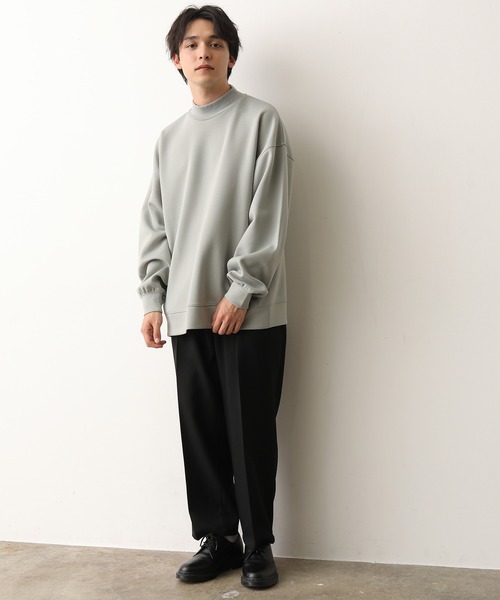 JUNRED（ジュンレッド）の「ソフトスウェットモックネック（スウェット・メンズ・ベージュ/ピンク/ミント・S/M/L）」の12枚目の写真
