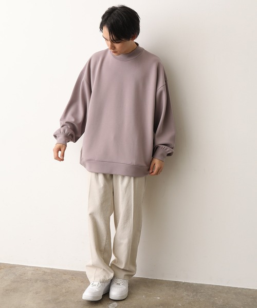 JUNRED（ジュンレッド）の「ソフトスウェットモックネック（スウェット・メンズ・ベージュ/ピンク/ミント・S/M/L）」の21枚目の写真