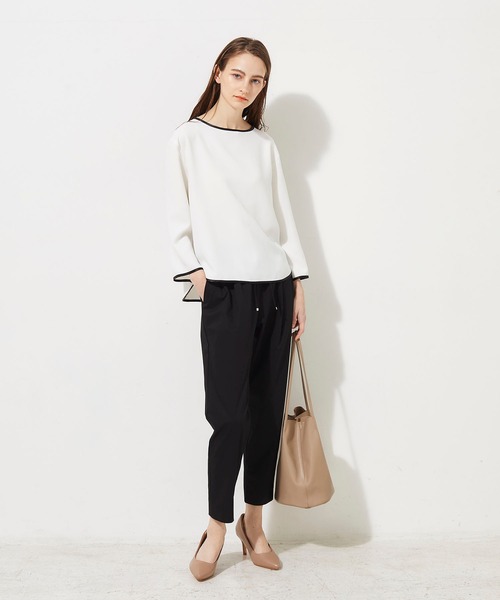 LE SOUK HOLIDAY(ルスークホリデー)の「配色パイピングブラウス(シャツ/ブラウス・レディース・オフホワイト/ベージュ・9号/11号)」の19枚目の写真