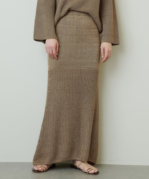 Whim Gazette（ウィムガゼット）の「切り替えリブフレアスカート