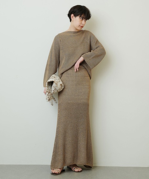 Whim Gazette（ウィムガゼット）の「切り替えリブフレアスカート