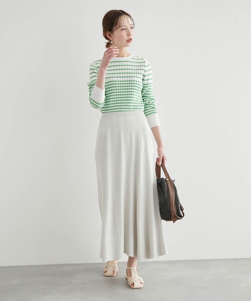 ROPE' PICNIC（ロペピクニック）の「【セットアップ対応】リブフレアニットスカート（スカート・レディース・マスタード/ブルー系その他4/ブラック/グレー系その他・40/38）」の17枚目の写真