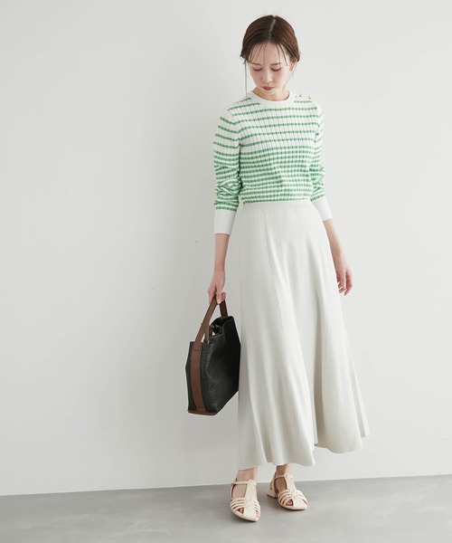 ROPE' PICNIC（ロペピクニック）の「【セットアップ対応】リブフレアニットスカート（スカート・レディース・マスタード/ブルー系その他4/ブラック/グレー系その他・40/38）」の16枚目の写真