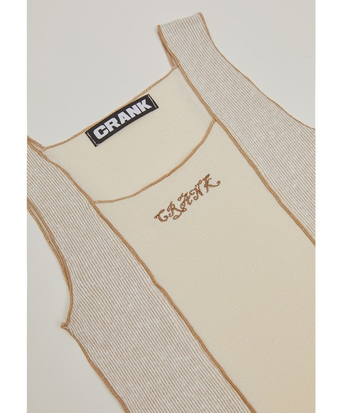 CRANK(クランク)の「『CRANK/クランク』COLOR WAVE SLEEVELESS/カラーウェーブ タンクトップ(タンクトップ・レディース・ベージュ/ブラック/ピンク・FREE)」の22枚目の写真