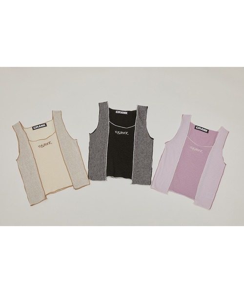 crankフリル付きライトブルータンクトップ CRANK】FRILL SNAP SLEEVELESS – PRESSING WEB SHOP