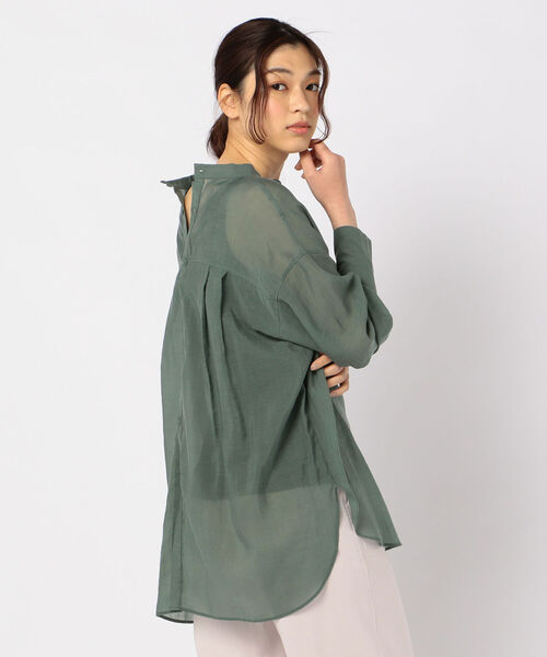 fredy repit（フレディレピ）の「【WEB限定】バックボタンシアーシャツ（シャツ/ブラウス・レディース・ブラック/ピンク/オリーブ・38）」の4枚目の写真