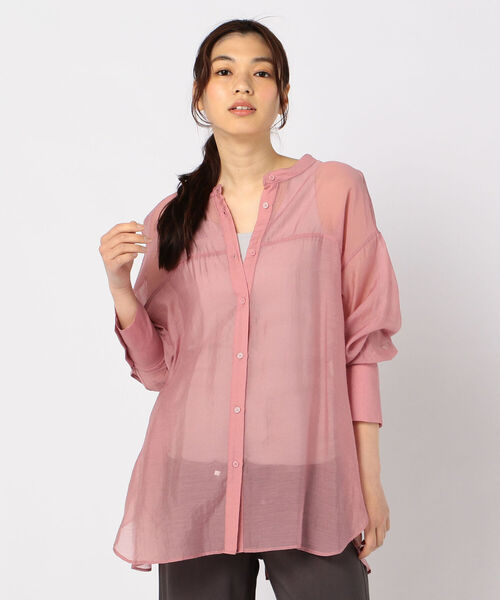 fredy repit（フレディレピ）の「【WEB限定】バックボタンシアーシャツ（シャツ/ブラウス・レディース・ブラック/ピンク/オリーブ・38）」の5枚目の写真