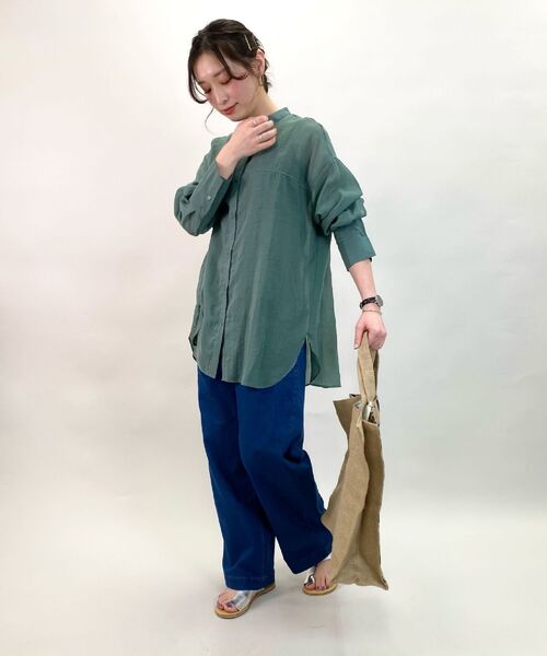 fredy repit（フレディレピ）の「【WEB限定】バックボタンシアーシャツ（シャツ/ブラウス・レディース・ブラック/ピンク/オリーブ・38）」の7枚目の写真