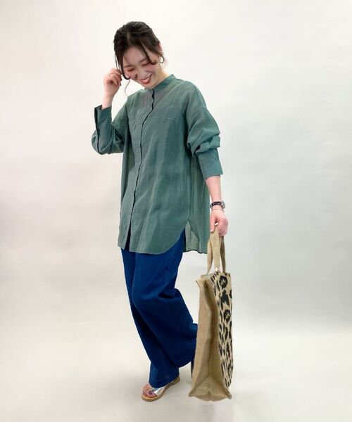 fredy repit（フレディレピ）の「【WEB限定】バックボタンシアーシャツ（シャツ/ブラウス・レディース・ブラック/ピンク/オリーブ・38）」の8枚目の写真