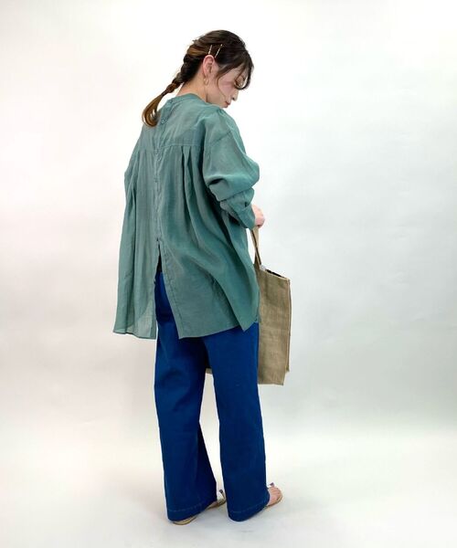 fredy repit（フレディレピ）の「【WEB限定】バックボタンシアーシャツ（シャツ/ブラウス・レディース・ブラック/ピンク/オリーブ・38）」の9枚目の写真