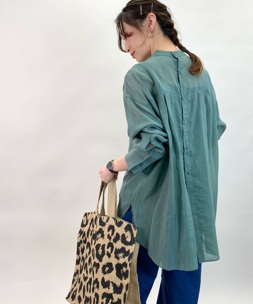 fredy repit（フレディレピ）の「【WEB限定】バックボタンシアーシャツ（シャツ/ブラウス・レディース・ブラック/ピンク/オリーブ・38）」の11枚目の写真