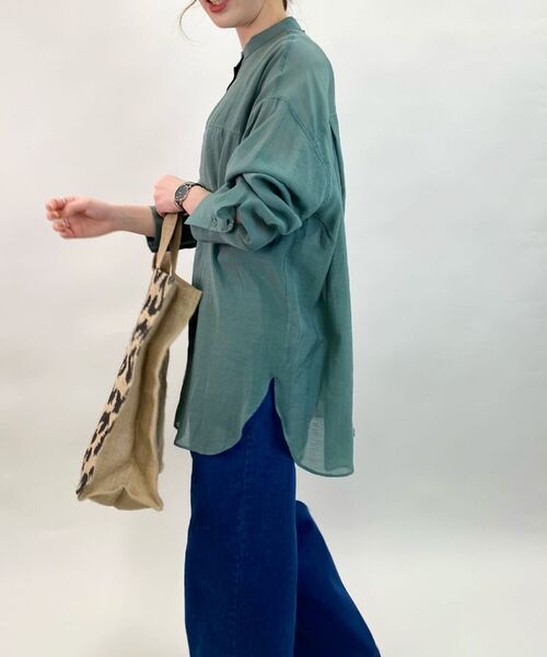 fredy repit（フレディレピ）の「【WEB限定】バックボタンシアーシャツ（シャツ/ブラウス・レディース・ブラック/ピンク/オリーブ・38）」の12枚目の写真