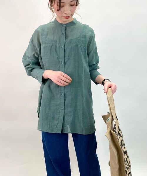 fredy repit（フレディレピ）の「【WEB限定】バックボタンシアーシャツ（シャツ/ブラウス・レディース・ブラック/ピンク/オリーブ・38）」の13枚目の写真