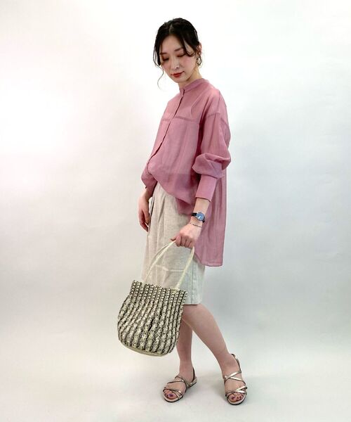 fredy repit（フレディレピ）の「【WEB限定】バックボタンシアーシャツ（シャツ/ブラウス・レディース・ブラック/ピンク/オリーブ・38）」の15枚目の写真