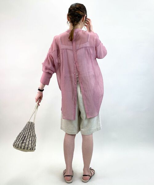 fredy repit（フレディレピ）の「【WEB限定】バックボタンシアーシャツ（シャツ/ブラウス・レディース・ブラック/ピンク/オリーブ・38）」の16枚目の写真